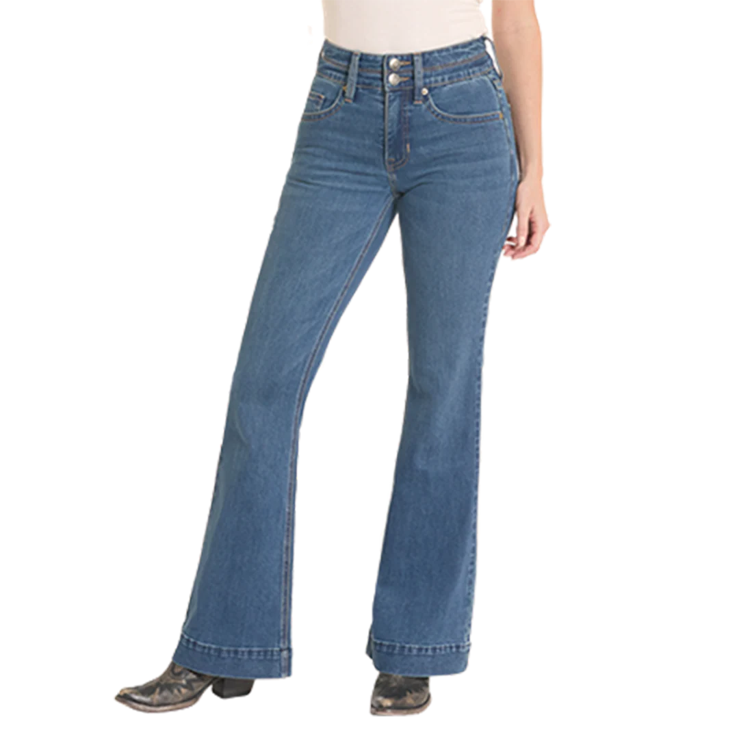 Rock & Roll Denim Women's High Rise Classic Pocket Trousers Jean - Image 2