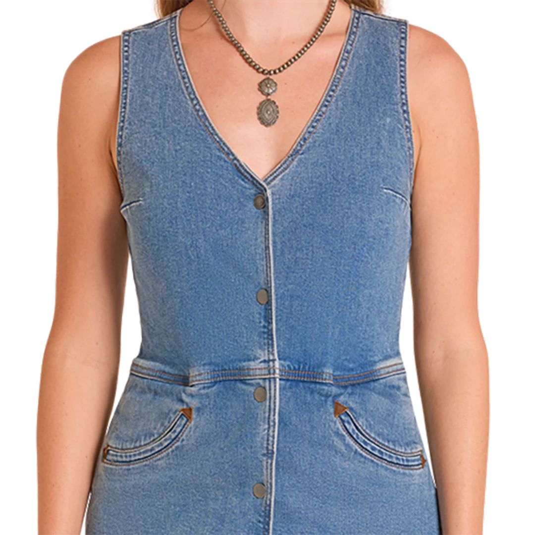 Rock & Roll Denim Women's Sleeveless Vest Roper - Image 4