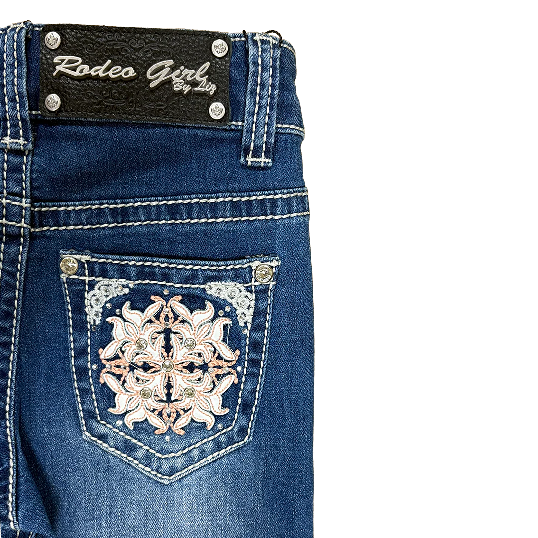 Rodeo Girl Toddler Girls' Southwest Embroidery Bootcut Jeans - Image 3