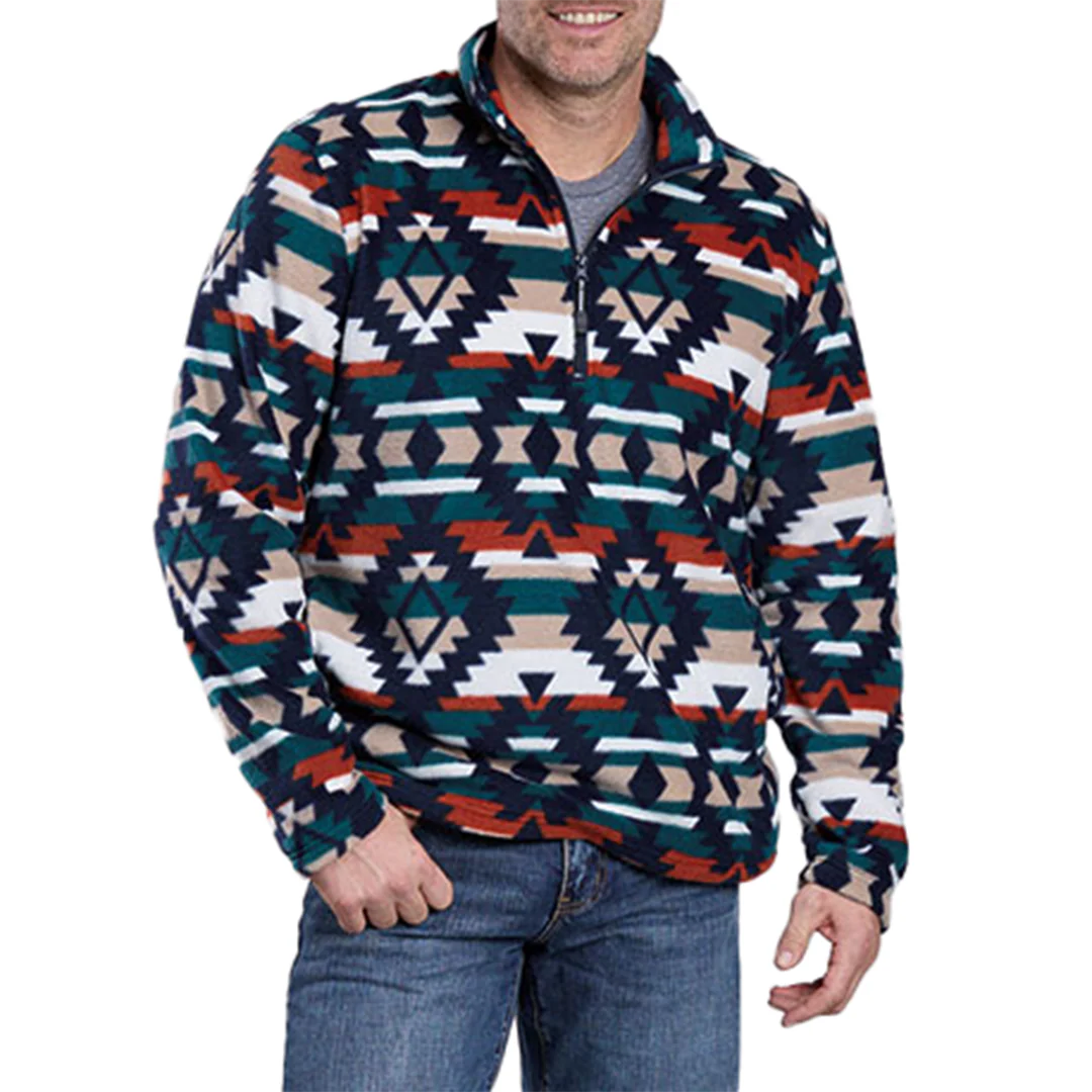 Roper Men's Aztec Fleece Pullover - Image 2