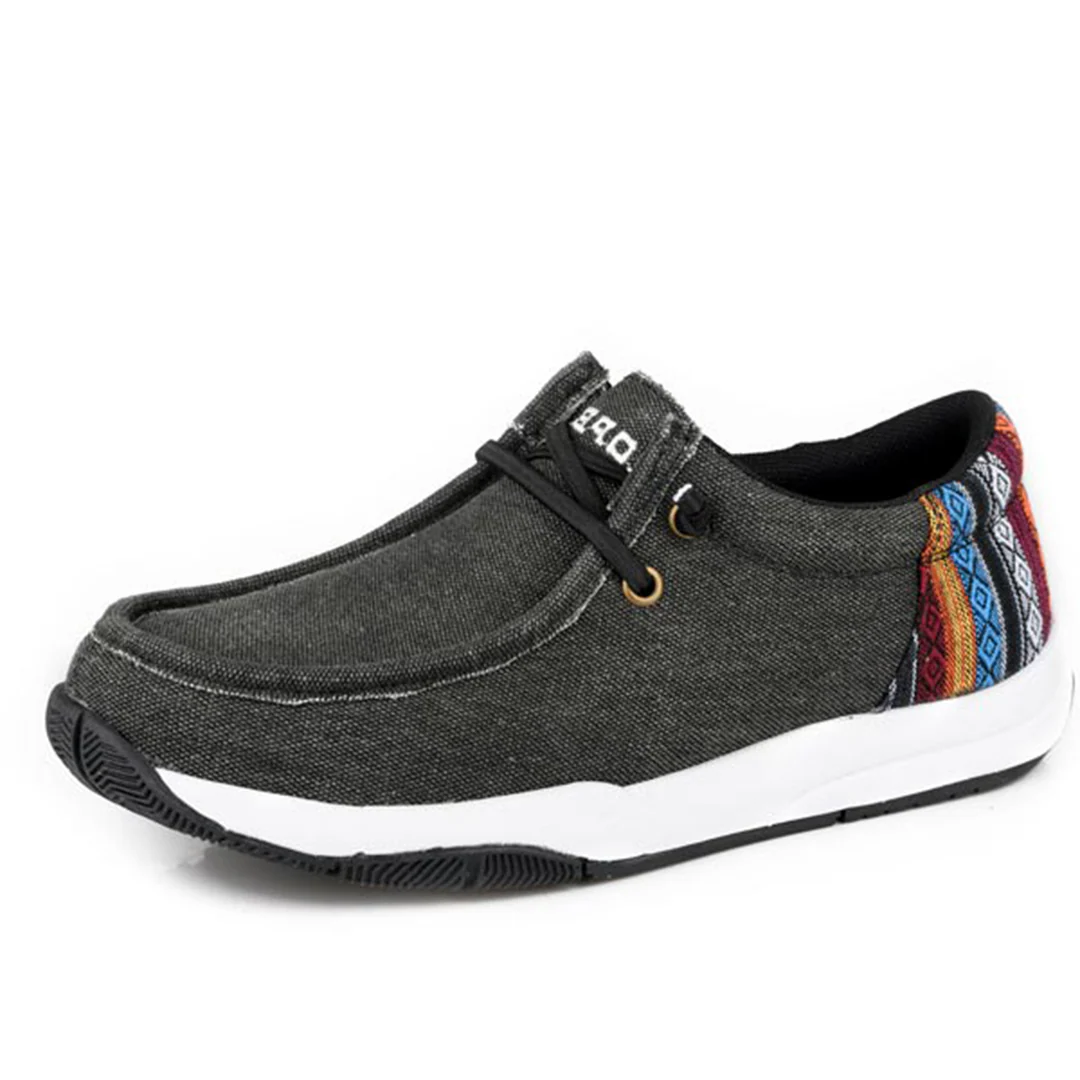 Roper Women's Aztec Canvas Chukka Slip-On Shoes