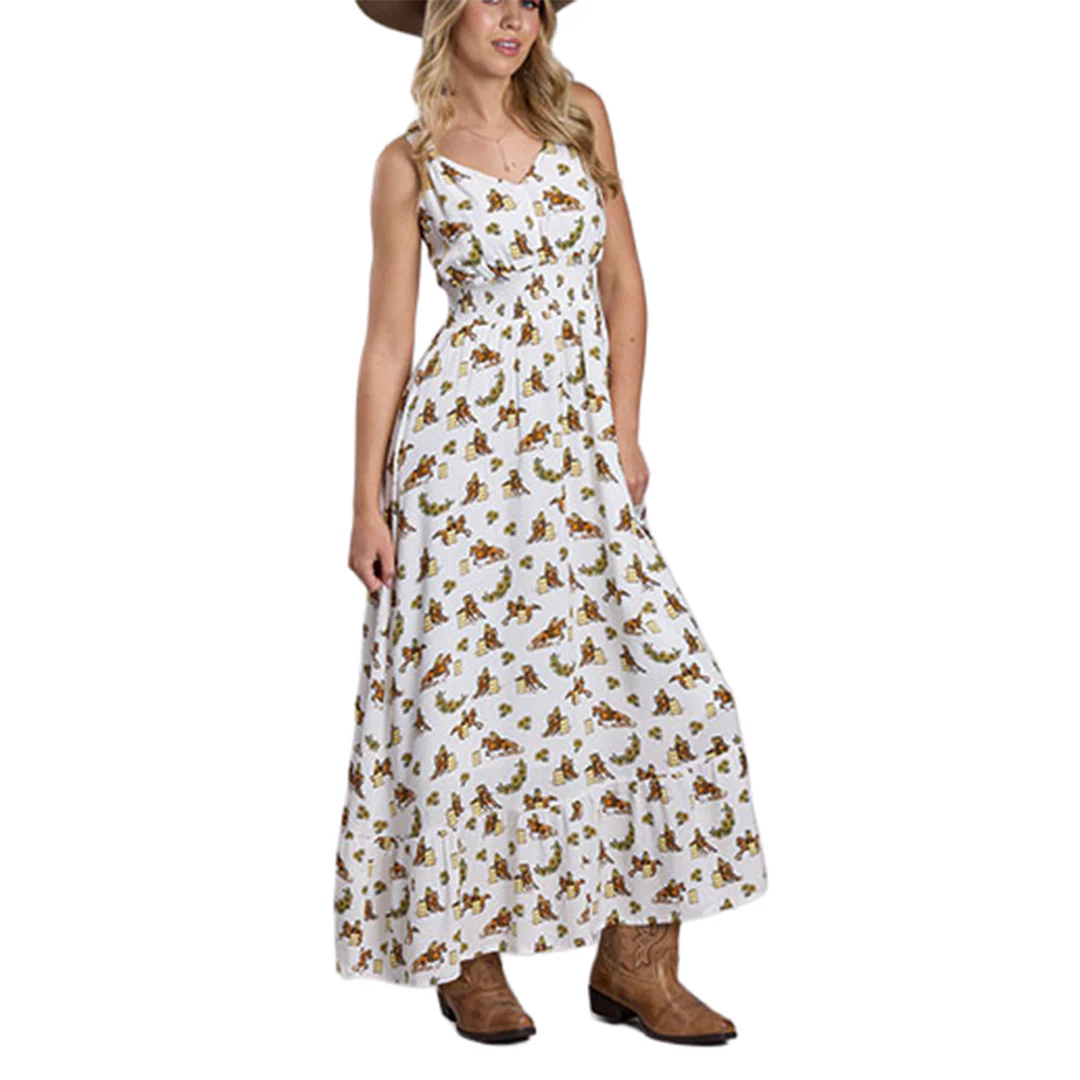 Roper Women's Barrel Racers Print Maxi Dress