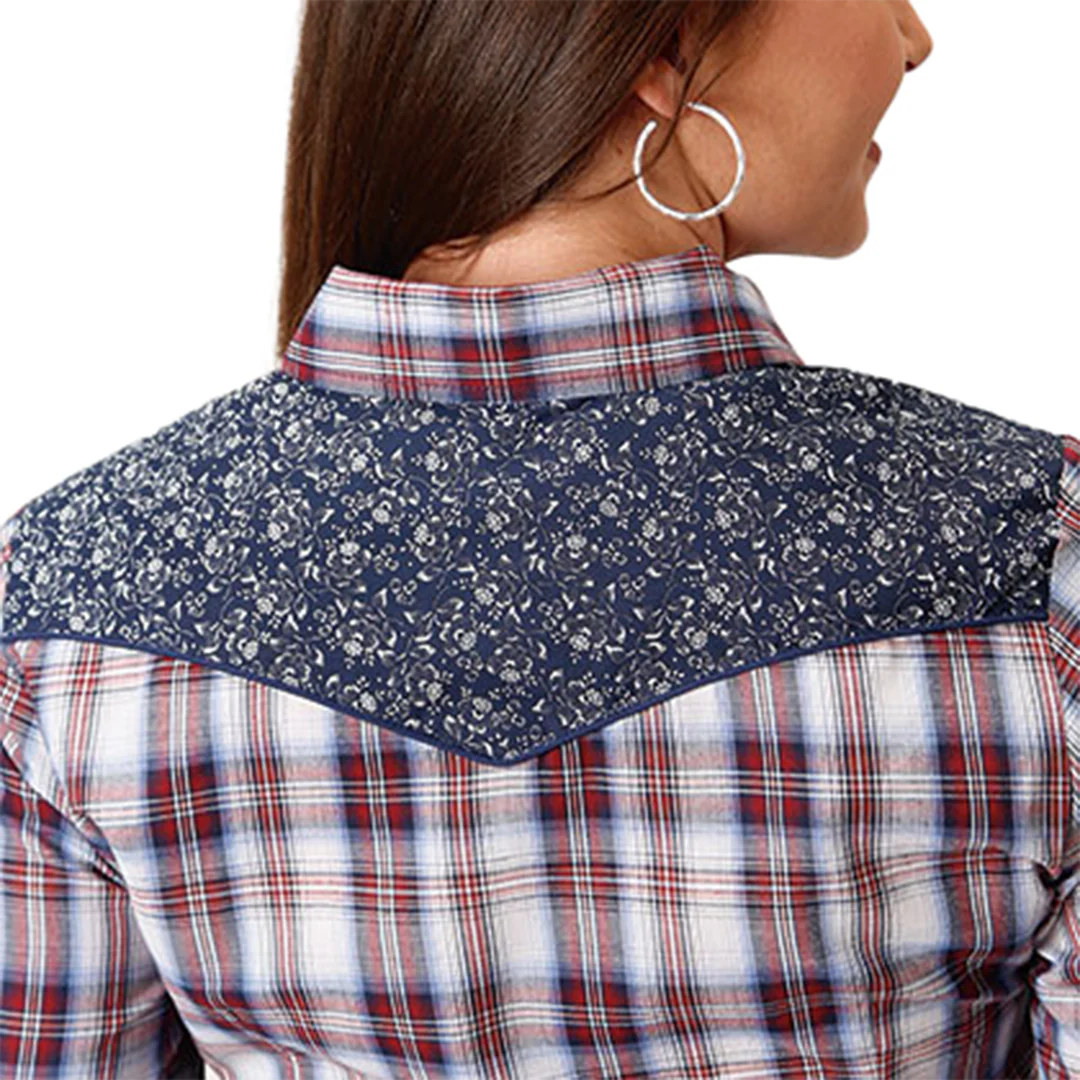 Roper Women's Plaid Long Sleeve Snap Shirt - Image 2