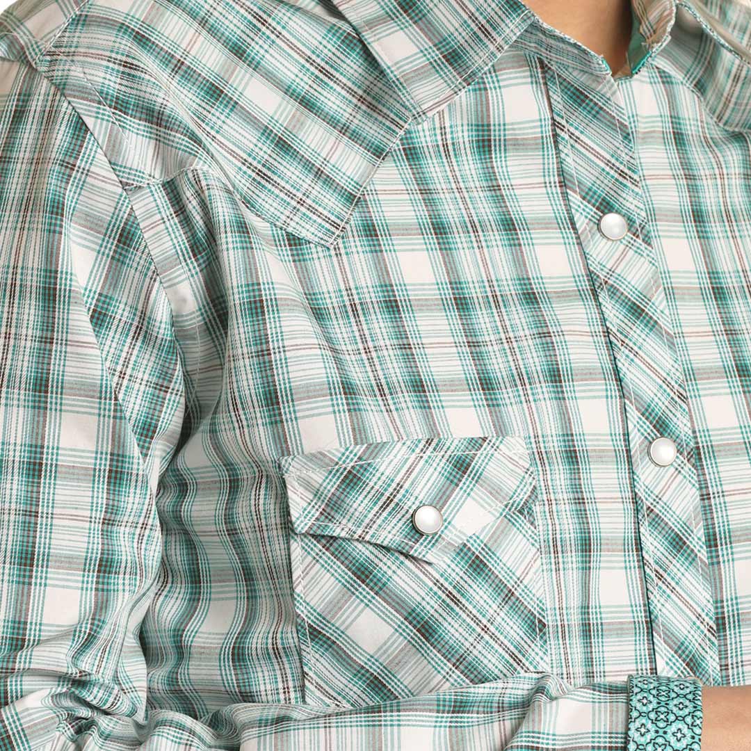 Rough Stock Women's Plaid Snap Shirt - Image 2