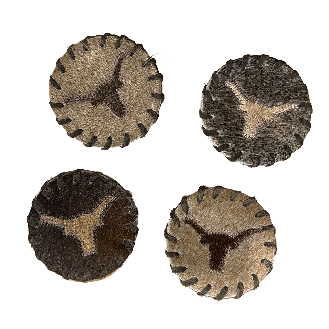 Rustic Leather Designs 1PC Skull Coasters