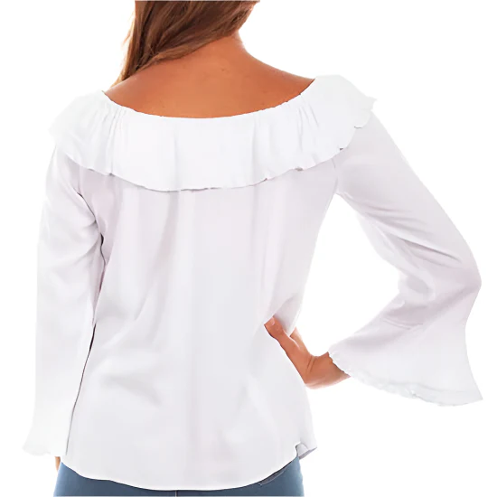 Scully Women's Off Shoulder Button-Down Blouse - Image 4