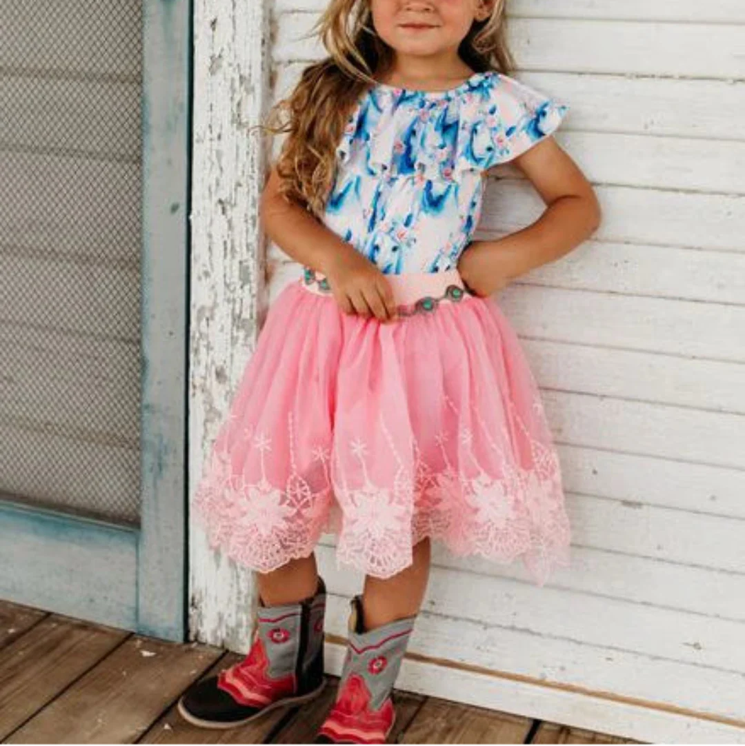 Shea Baby Baby Girls' Dreamy Horse Off The Shoulder Top - Image 2