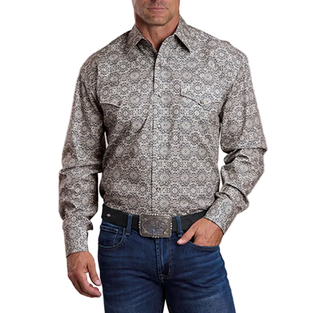 Stetson Men's Bandana Print Long Sleeve Snap Shirt
