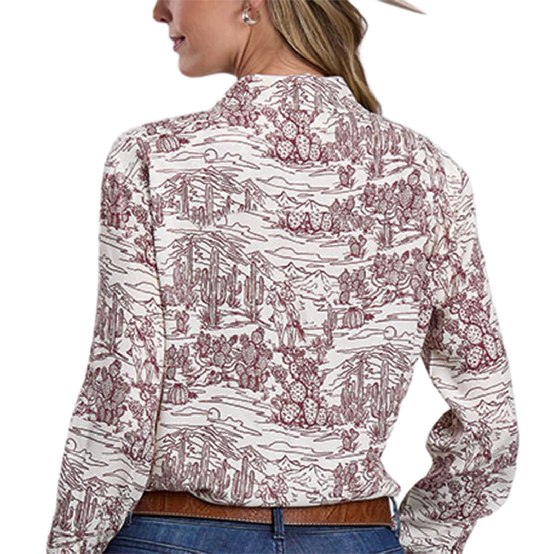 Stetson Women's Desert Toile Print Long Sleeve Snap Shirt - Image 2