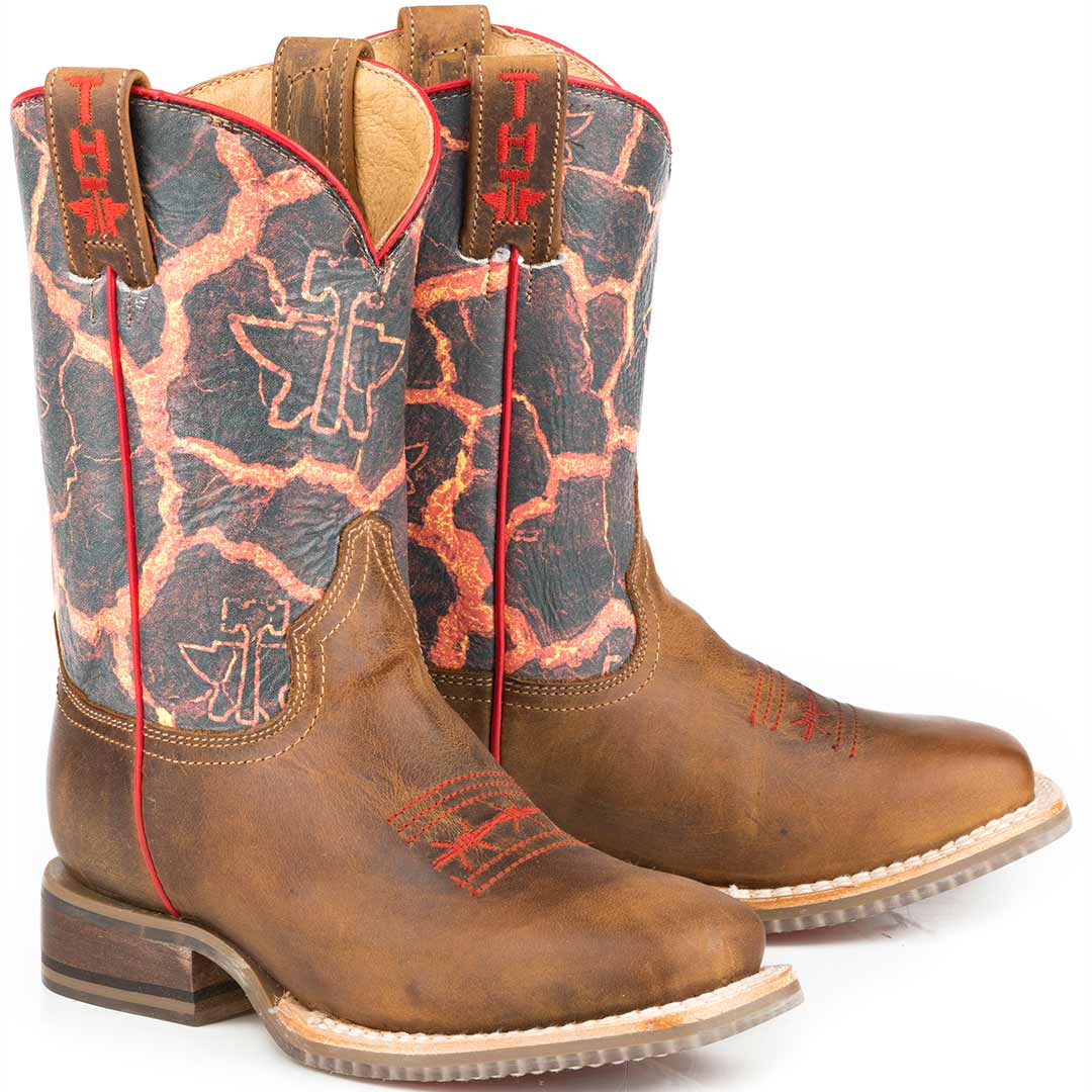 Tin Haul Boys' Beware of Lava Cowboy Boots - Image 3