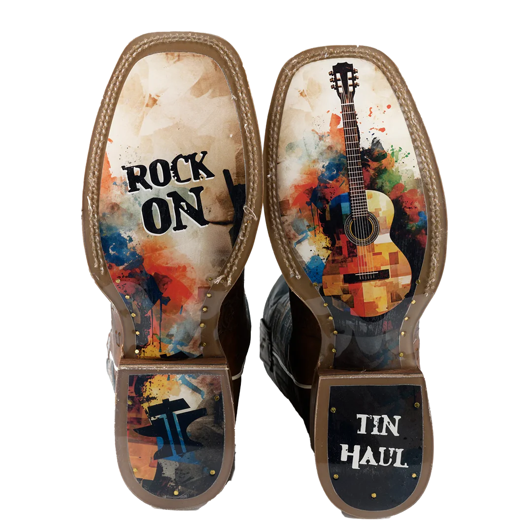 Tin Haul Men's Guitar Rock On Cowboy Boots - Image 3
