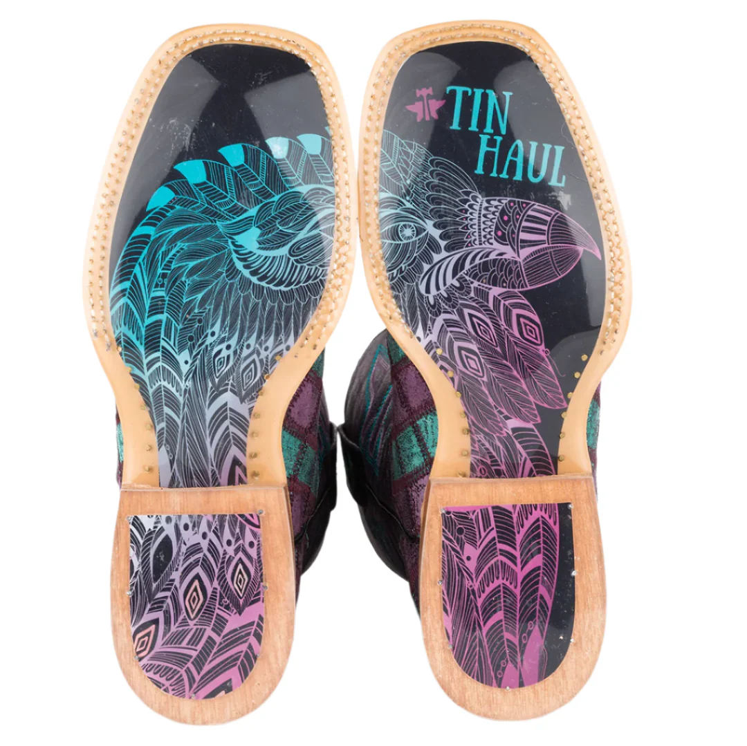 Tin Haul Women's Chevron With Eagle Sole Cowgirl Boots - Image 3