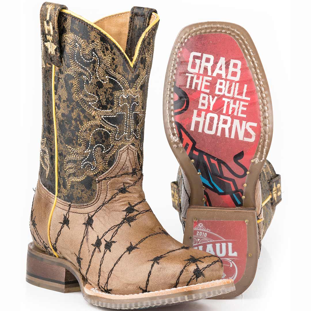 Tin Haul Youth Boys' Grab the Bull Cowboy Boots - Image 2