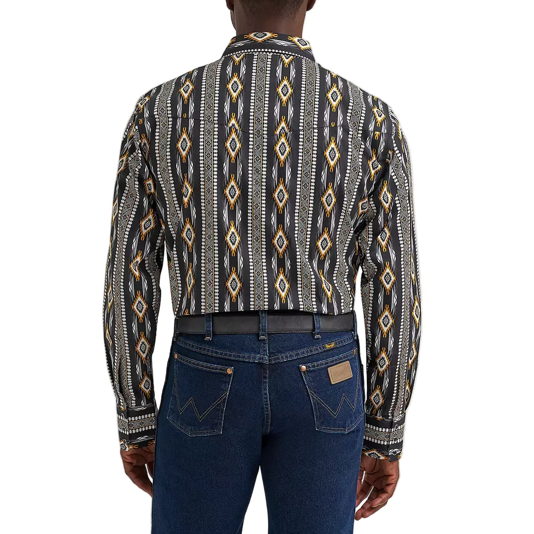 Wrangler Men's Checotah Aztec Long Sleeve Snap Shirt - Image 2