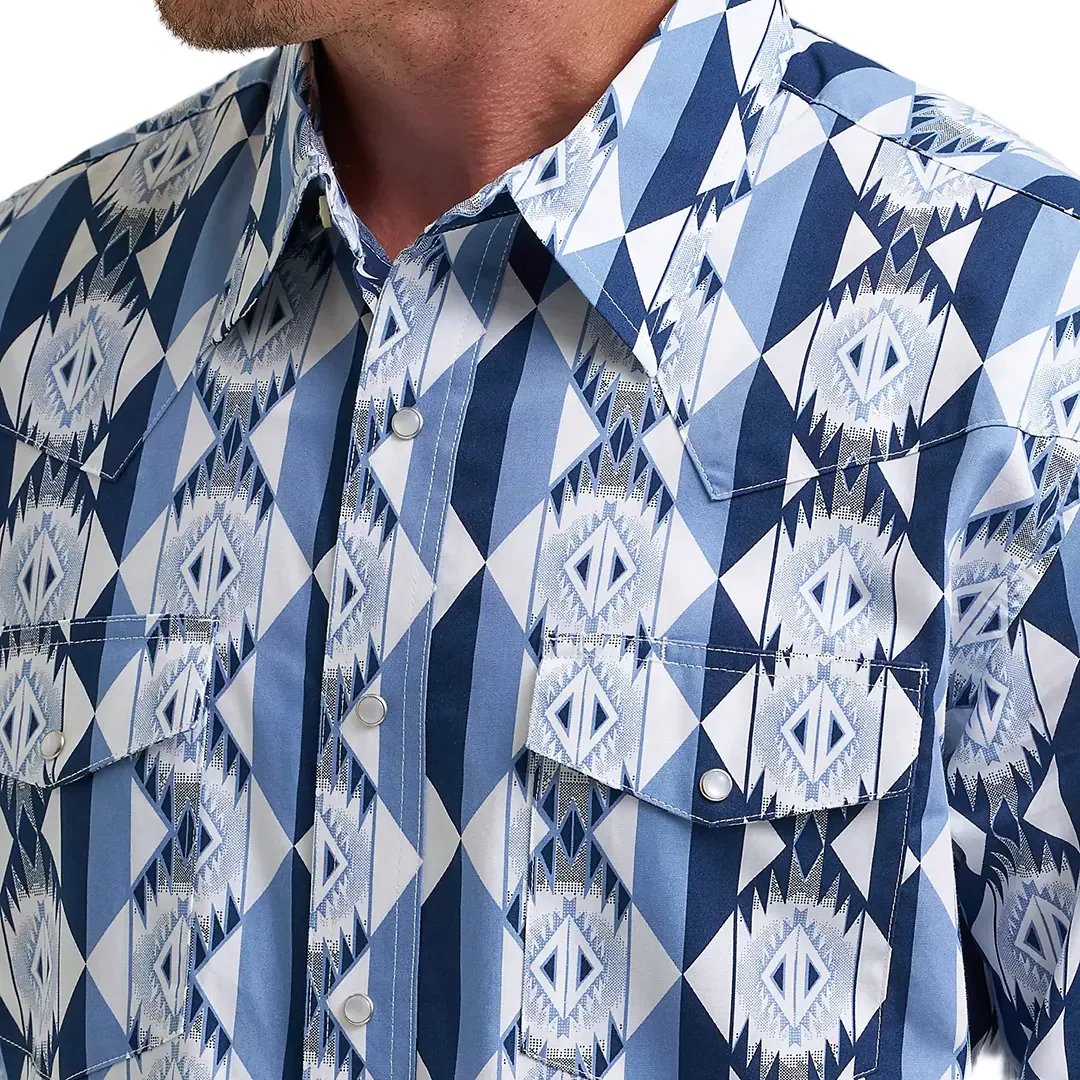 Wrangler Men's Checotah Western Long Sleeve Snap Shirt - Image 3