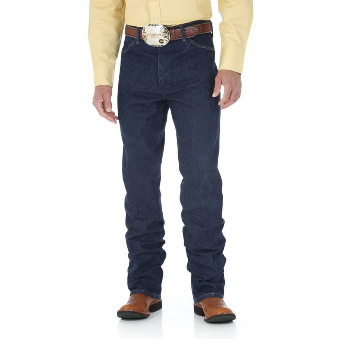 Wrangler Men's Cowboy Cut Navy Stretch Bootcut Jeans - Image 2