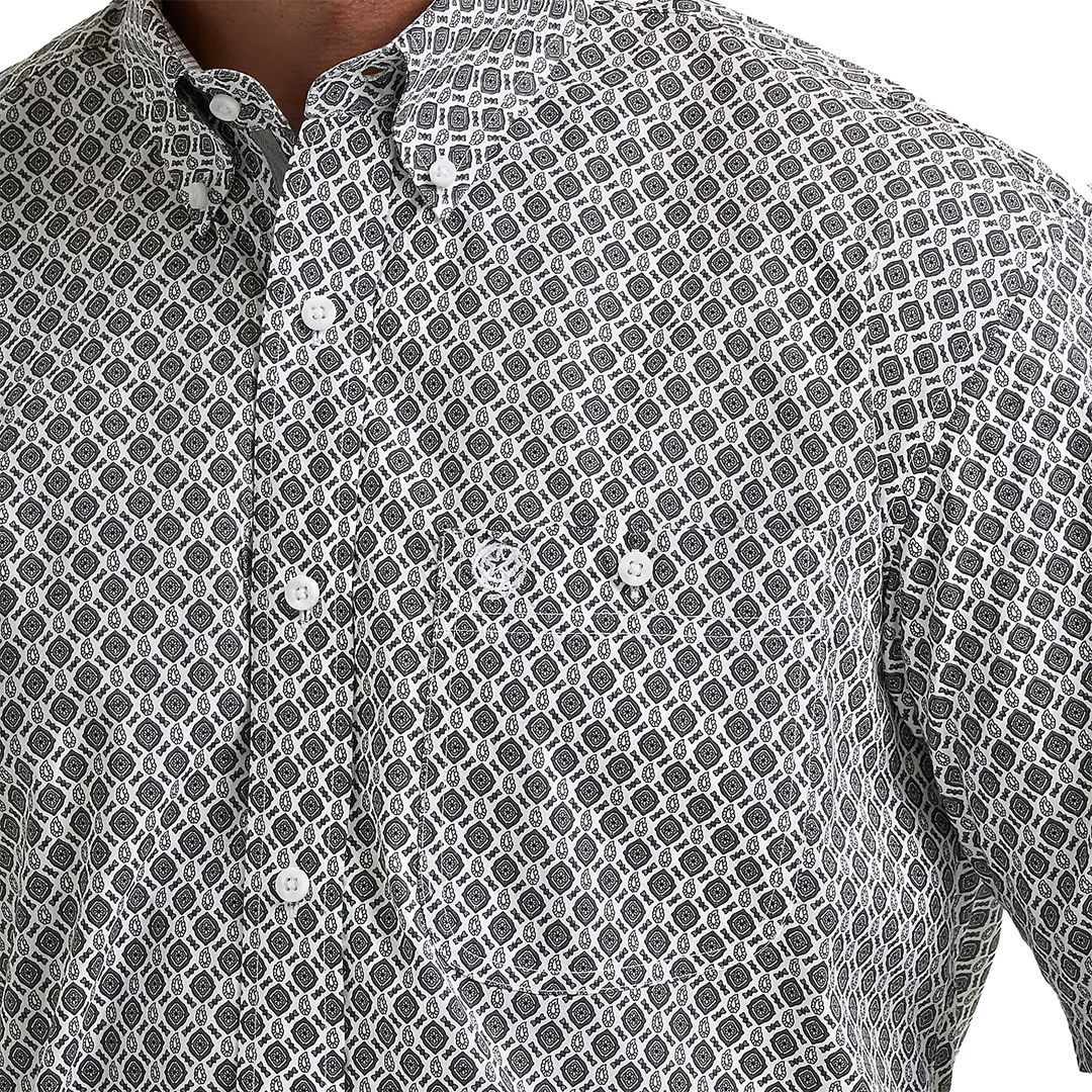 Wrangler Men's George Strait Geometric Print Short Sleeve Button Shirt - Image 3