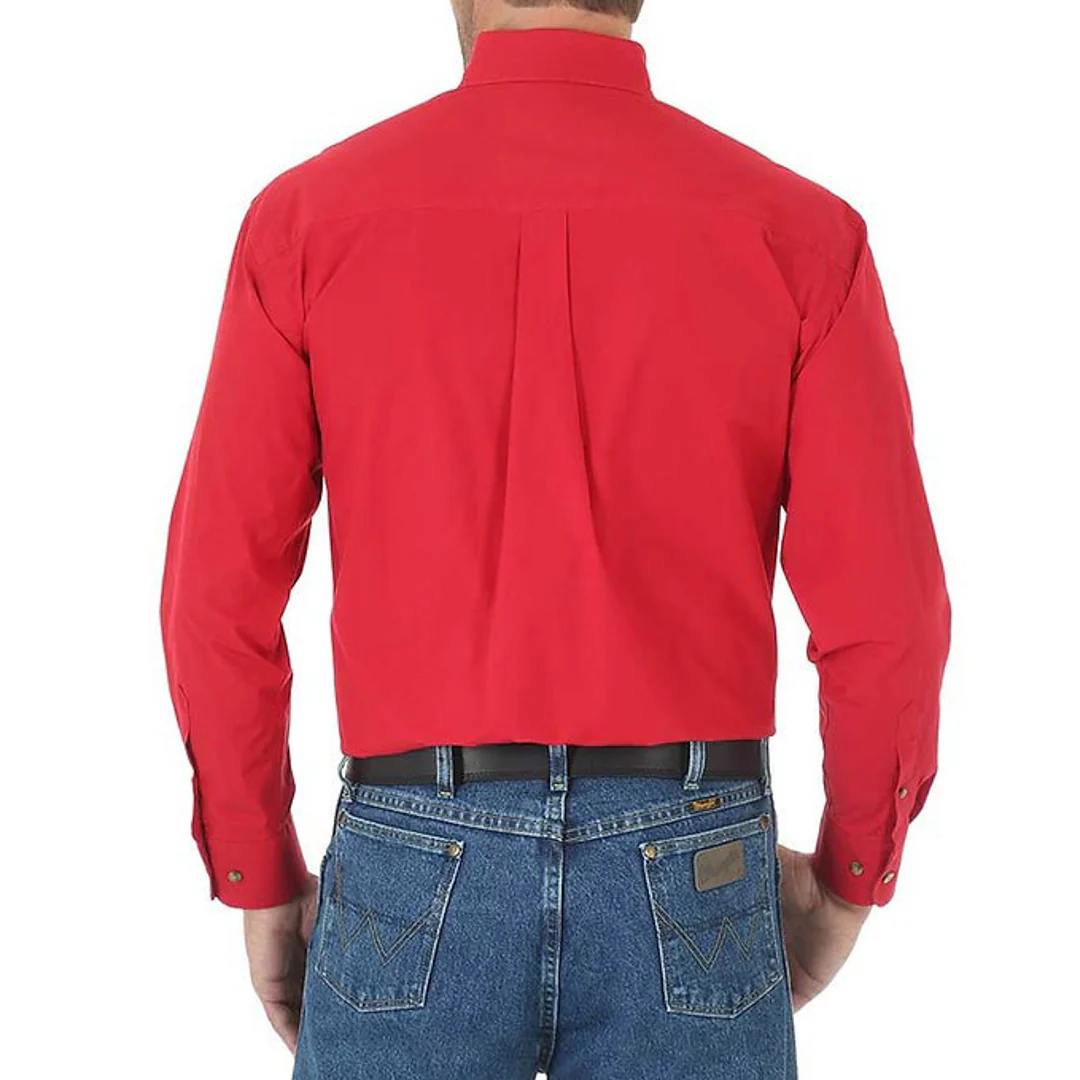 Wrangler Men's George Strait Solid Long Sleeve Button-Down Shirt - Image 2