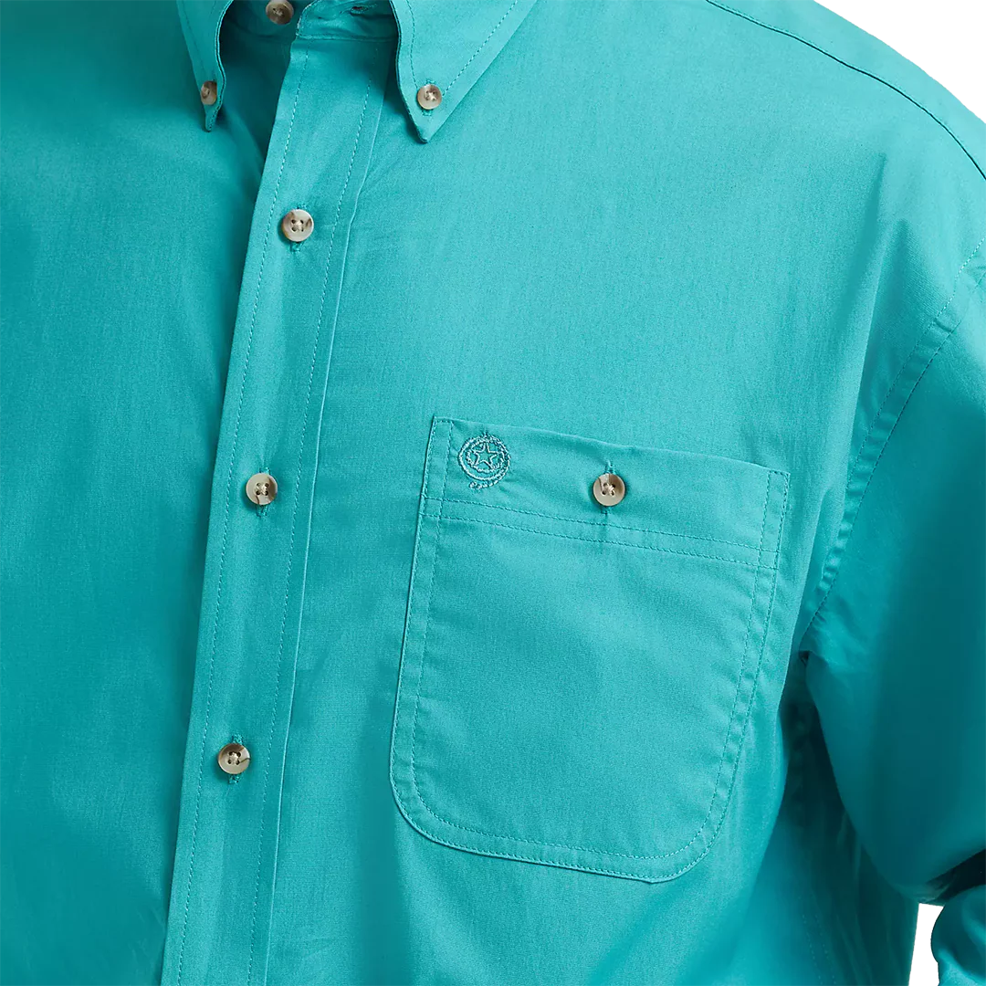 Wrangler Men's George Strait Solid Long Sleeve Button Shirt - Image 3