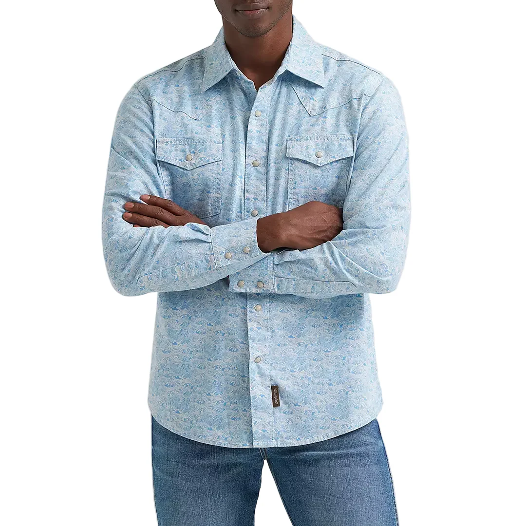 Wrangler Men's Retro Long Sleeve Snap Shirt