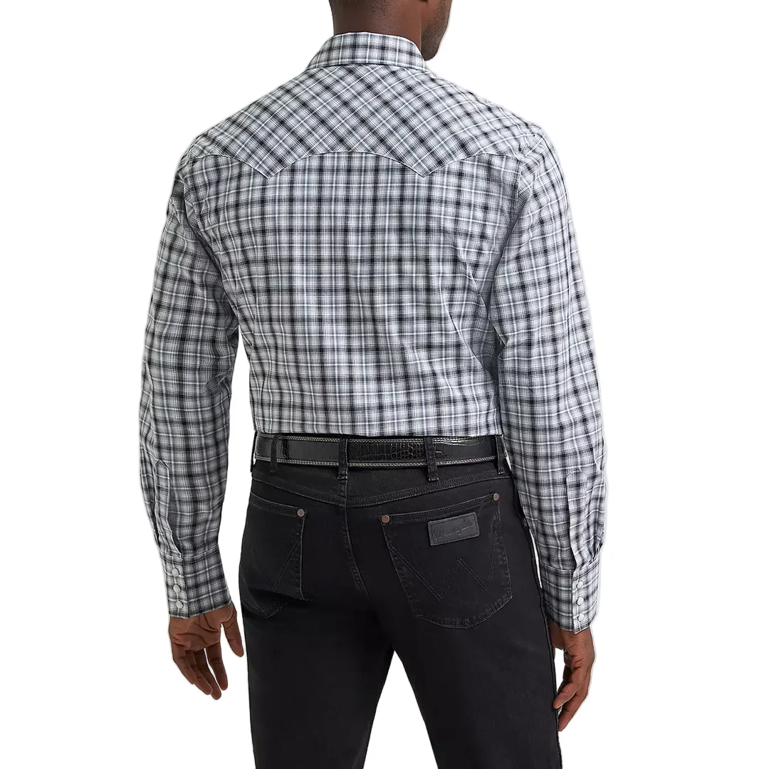 Wrangler Men's Retro Plaid Long Sleeve Snap Shirt - Image 2