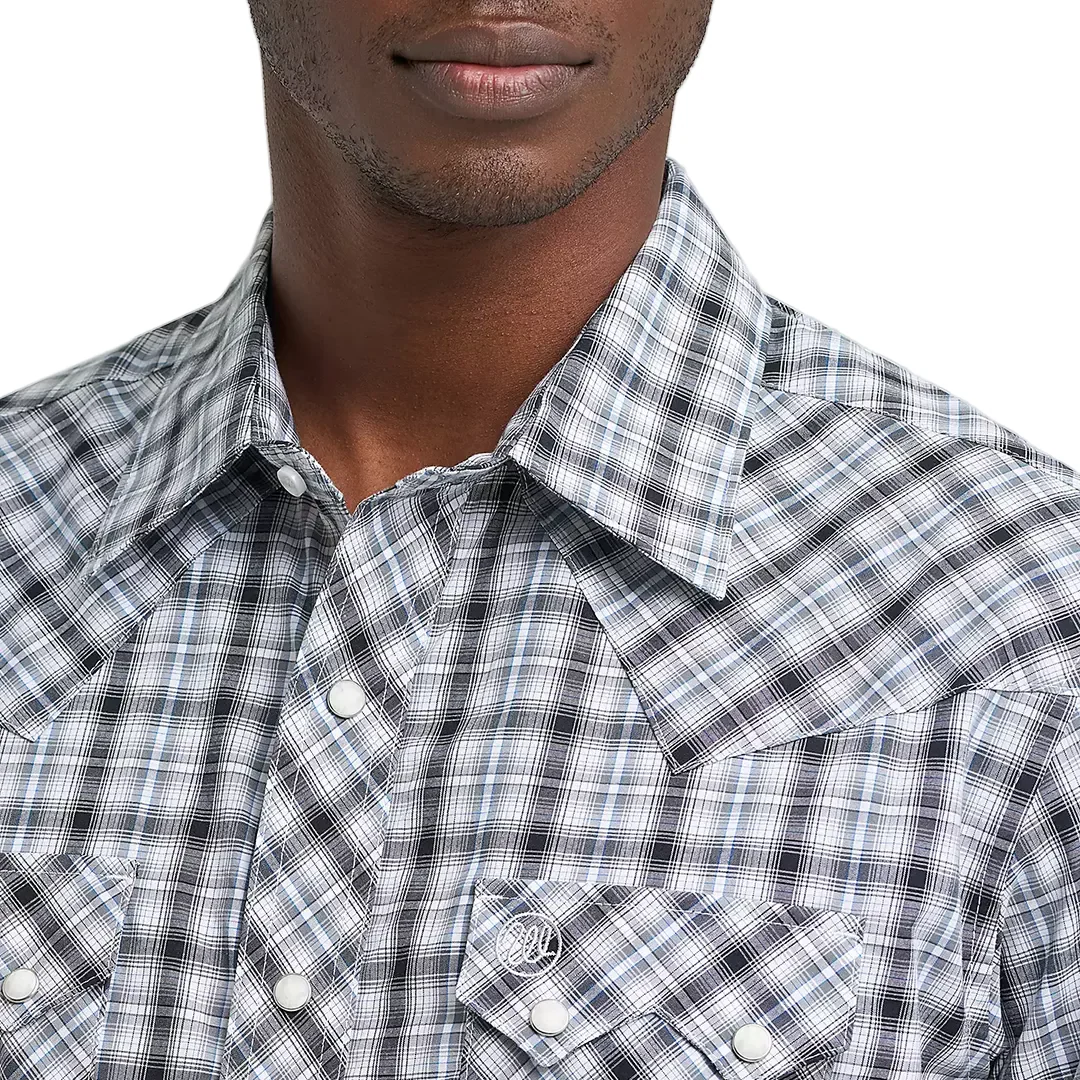 Wrangler Men's Retro Plaid Long Sleeve Snap Shirt - Image 3