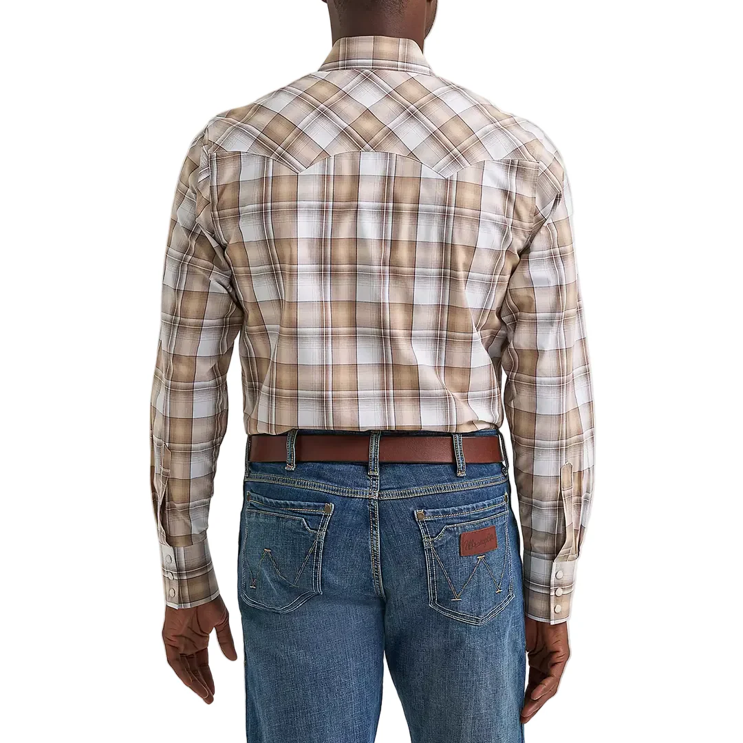 Wrangler Men's Retro Premium Plaid Print Long Sleeve Snap Shirt - Image 2