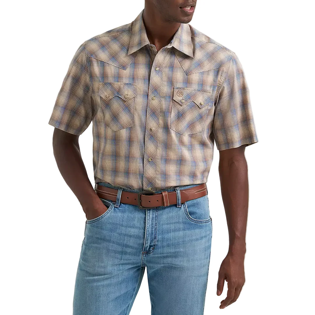 Wrangler Men's Retro Short Sleeve Snap Shirt