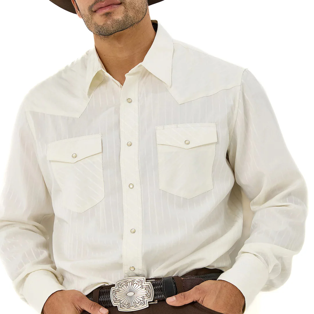 Wrangler Men's Sport Western Long Sleeve Snap Shirt - Image 11