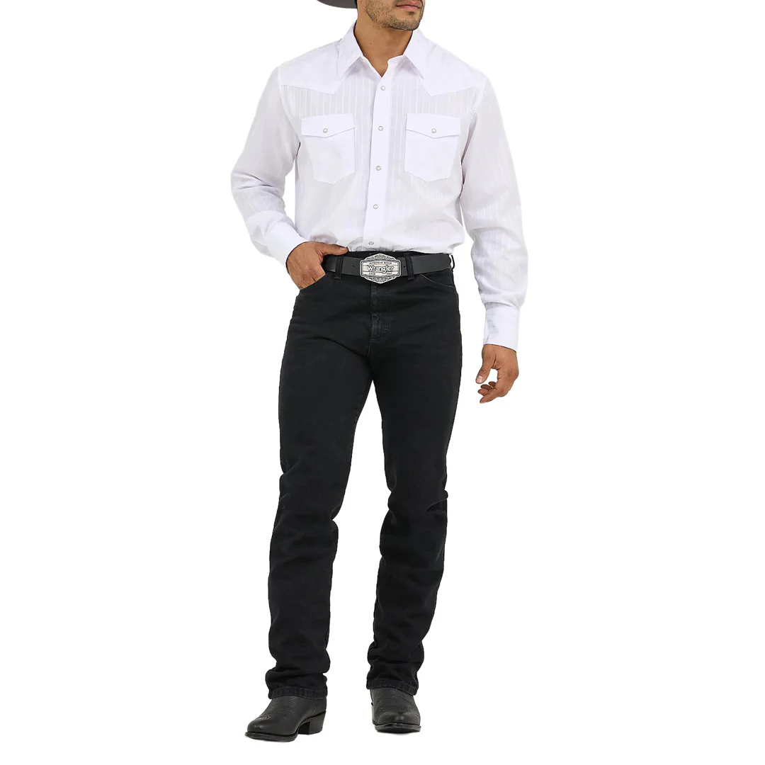 Wrangler Men's Sport Western Long Sleeve Snap Shirt - Image 4