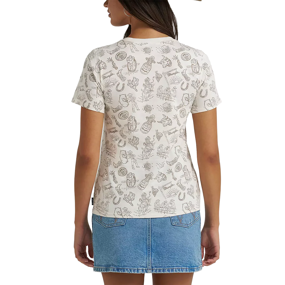 Wrangler Women's All Over Print Slim T-Shirt - Image 2