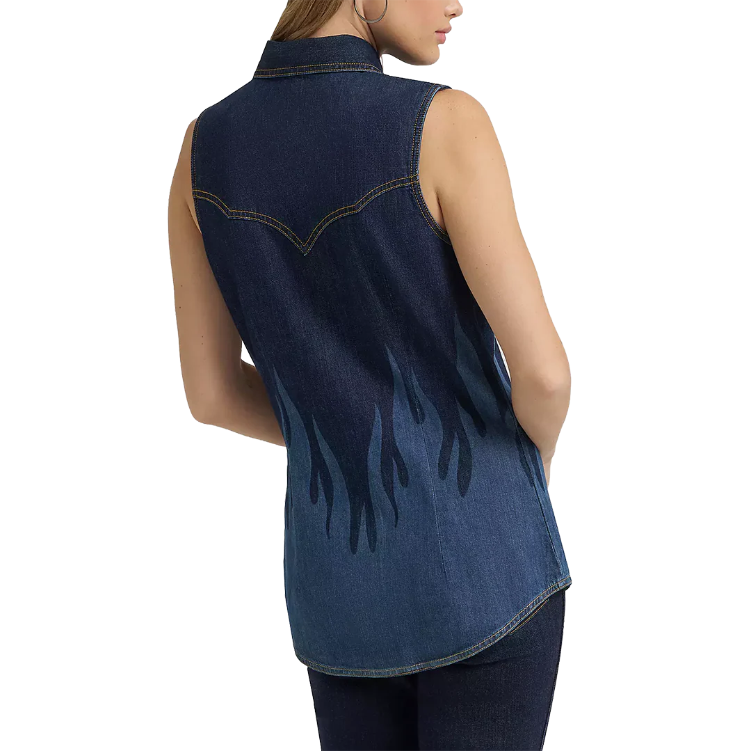 Wrangler Women's Lainey Wilson Sleeveless Snap Shirt - Image 3
